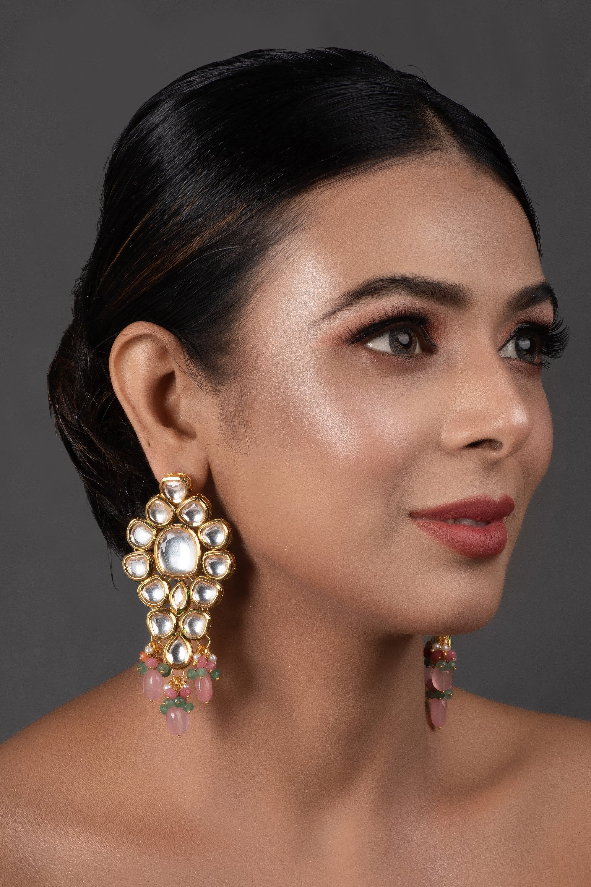 Antique Gold Plated Pearl Drop Kundan Earrings - Latest Earring Designs -  Abdesigns – Abdesignsjewellery